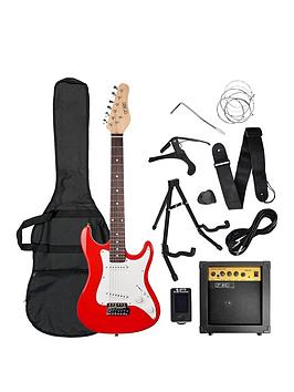 Rocket 3/4 Size Electric Guitar In Red With Free Online Music Lessons