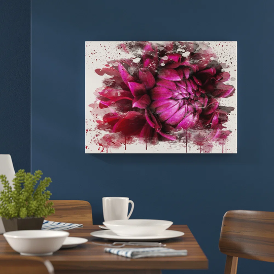 'Red Purple Flower' Graphic Art Print Poster