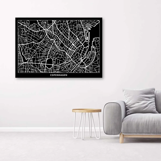 Canvas Print City Map Of Copenhagen