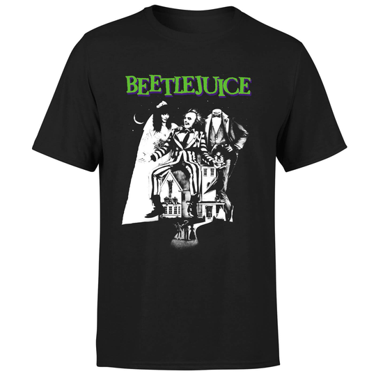 Beetlejuice Mono Poster T-Shirt - Black - XS