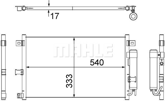Condenser Air Conditioning 8FC351304-741 by BEHR