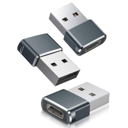USB C Female to USB Male Adapter (3 Pack),Type C to USB A Charger Cable Adapter for iPhone 11 Pro Max,Airpods iPad 2018,Samsung Galaxy Note 10 S20 P