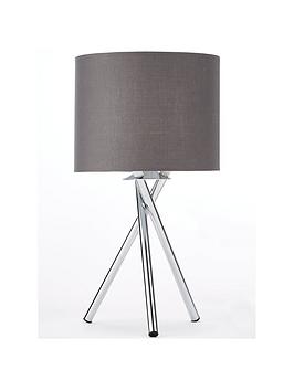 Everyday Tripod Bedside Table Lamp - Grey, Ochre