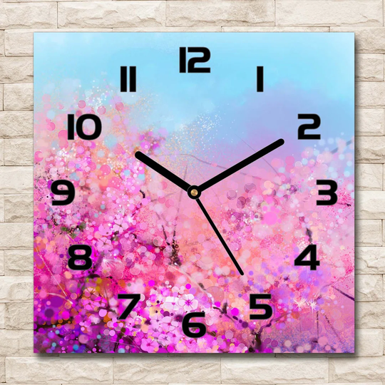 Cherry Blossoms Silent Wall Clock