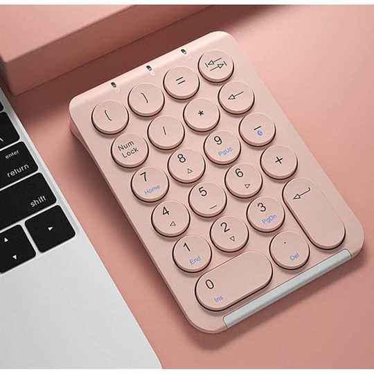 Mini Bluetooth Numeric Keypad - Portable Slim Wireless Number Pad Computer Accessories Compatible with IP, Android, MAC, Windows for Tablet & Laptop