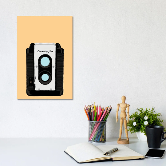 Argus Medium Format Camera by Jaymie Metz - Wrapped Canvas Painting