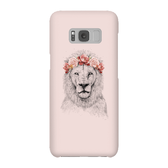 Balazs Solti Lion And Flowers Phone Case for iPhone and Android - Samsung S8 - Snap Case - Gloss