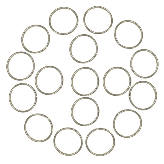 (1, 25mm - Round) Trimming Shop Metal Keyrings Keychain Jump Rings for Home Car Keys Attachment, Crafts Projects, DIY Leathercrafts, Purse Making 25mm