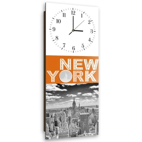 New York 2 Silent Wall Clock