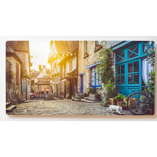 Backlight Motive Wall Picture Old Town Cat Magnetic Cork Board