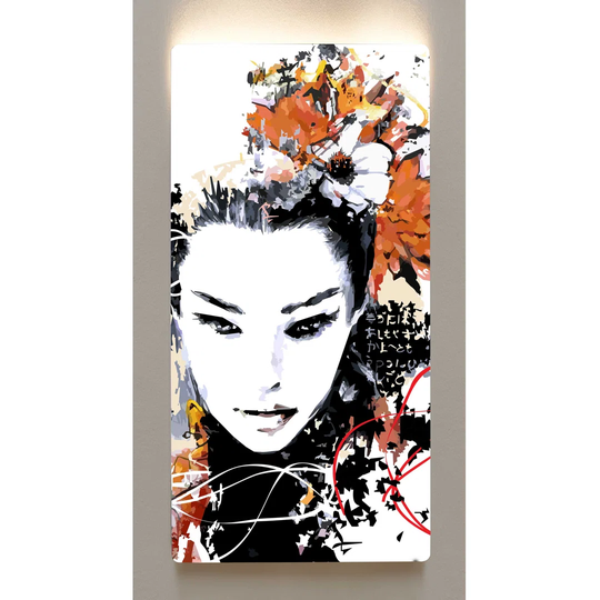 This wall art print on a metal wall mounted on a 60 x 120cm magnetic board
