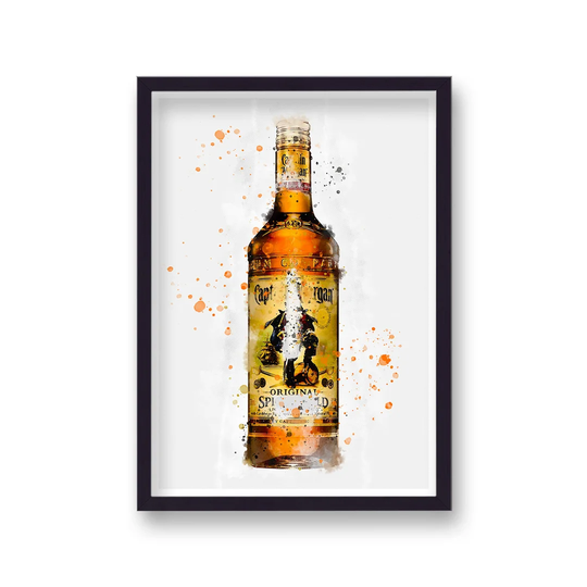 Spirit Graphic Splash Captain Morgan Rum Inspired by Vouvart - Picture Frame Graphic Art