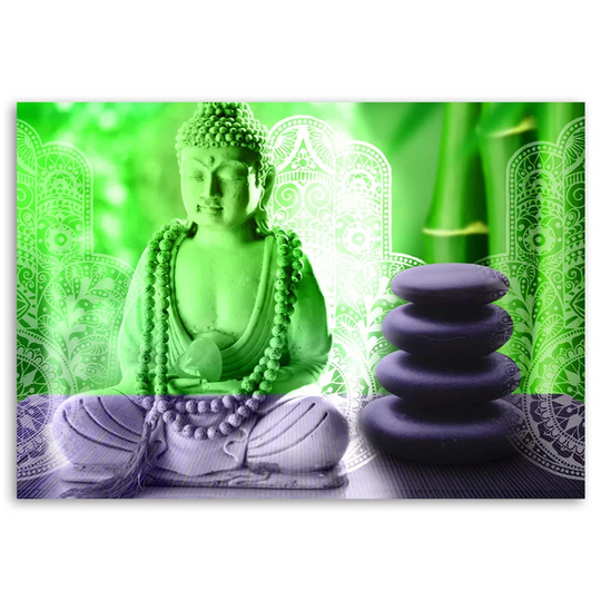 Canvas Print Buddha Green Zen Spa
