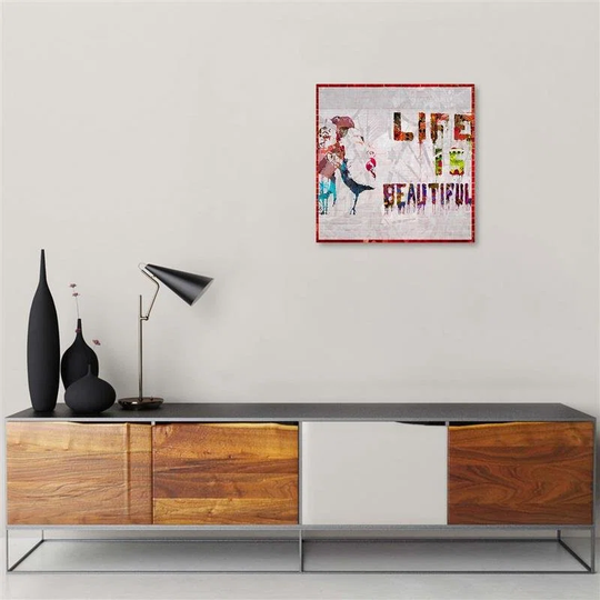 Canvas Print Banksy Life Is Beautiful