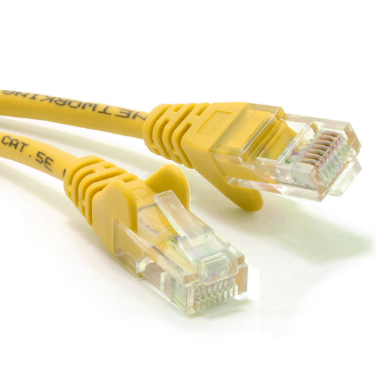 kenable Yellow Network Ethernet RJ45 Cat5E CCA UTP PATCH 26AWG Cable Lead 5m
