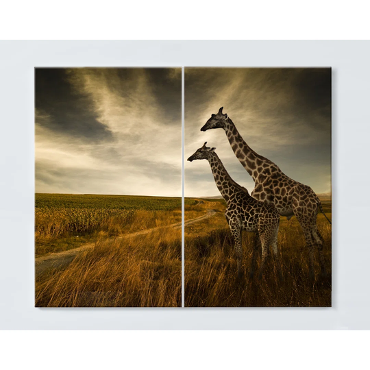 Giraffe Motif Magnetic Wall Mounted Cork Board
