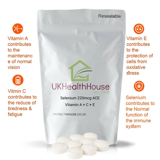 Selenium 220mcg ACE 90 Tablet Vitamin A+C+E Immune Health Skin Hair