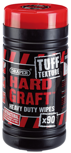 Draper Tuff Texture, 'Hard Graft' Heavy Duty Wipes (Tub of 90) | 84712