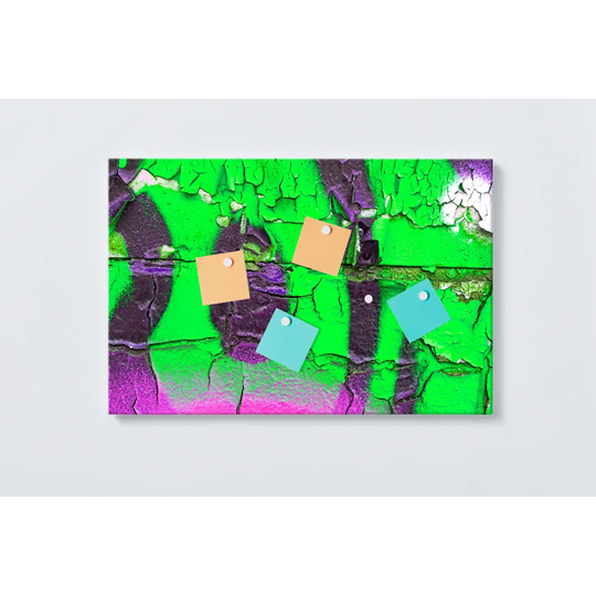 Graffiti Magnetic Wall Mounted Cork Board