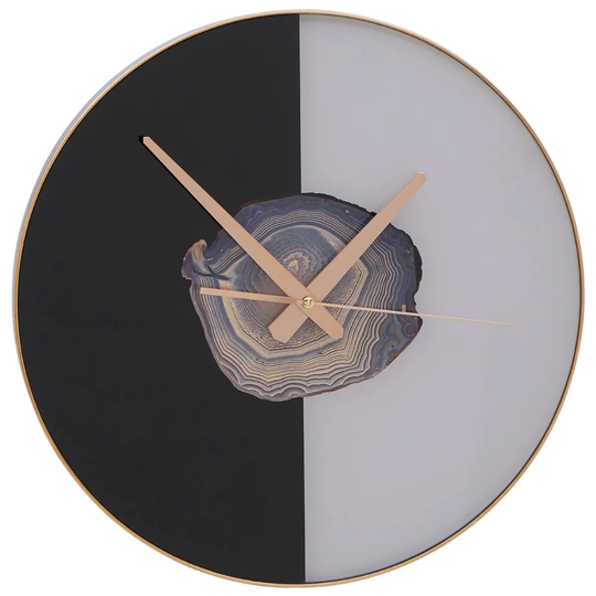 Premier Housewares Molly Wall Clock - Black/White Finish
