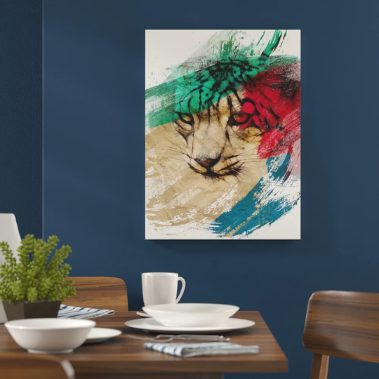 'Snow Leopard' Graphic Art Print Poster