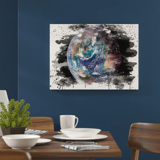'Earth From Space NASA' Graphic Art Print Poster