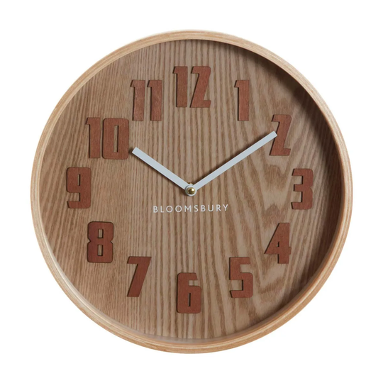 Interiors by PH Brown Grain Small Wall Clock
