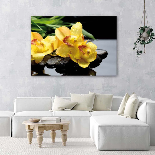 Canvas Print Orchid Yellow Flower