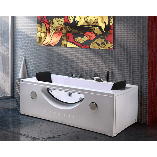 Harmony Whirlpool Bath Tub New Spa Corner Bath Double Pillow 180 x 90cm