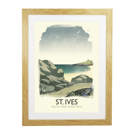 St. Ives West Coast Path 2 by Rick Smith - Graphic Art Print on Paper