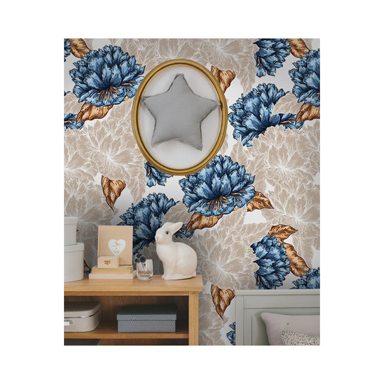 Asrar Graphic Flowergolden Large Wallpaper