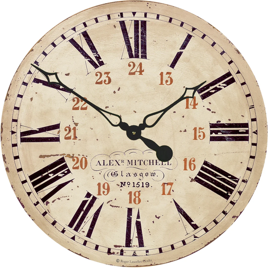 Large Scottish Railway Wall Clock