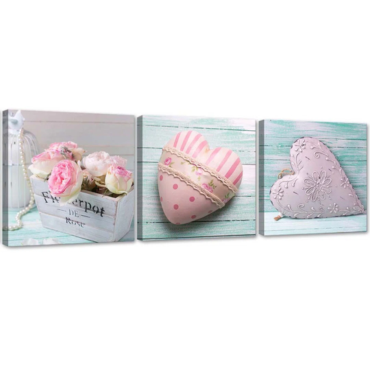 Canvas Print Heart Of Love Pink
