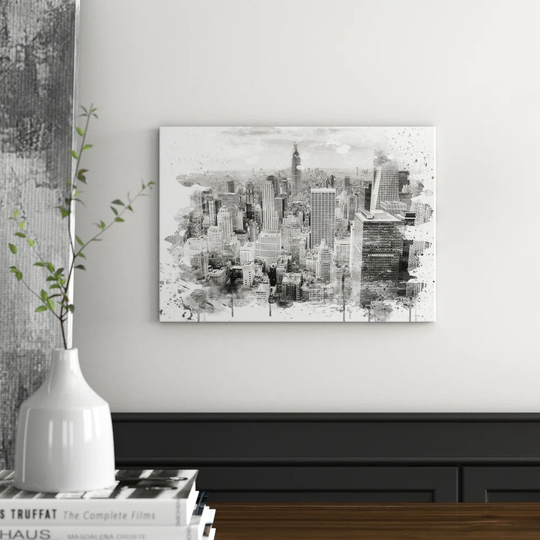 'Manhattan New York City Skyline USA' Graphic Art Print Poster