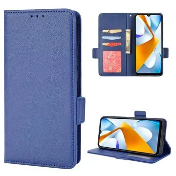 Xiaomi Poco C40 Wallet Case with Magnetic Closure - Blue