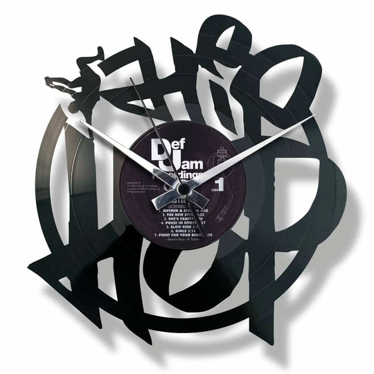 Vinyl for Those Who Love Rap and Hip Hop 30cm Silent Wall Clock