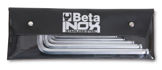 Beta Tools 96BPINOX/B9 INOX Stainless Steel Ball Head Offset Hex Key Set 2-10mm