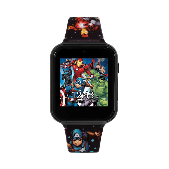 Disney Avengers kids interactive watch with printed soft silicone strap.