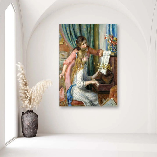 Canvas Print Girl At The Piano - A.Renoir,