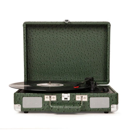 Crosley Cruiser Deluxe Portable Ostrich Green Turntable