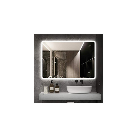 STARLEAD 60 x 80cm LED Backlit Illuminated Bathroom Bluetooth Mirror, Lighted Bathroom Makeup Wall Mounted Mirror with Demister Pad, Touch Dimmable