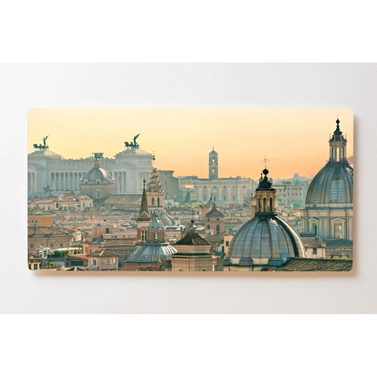 Backlight Motif Wall Picture Rome Skyline Magnetic Cork Board
