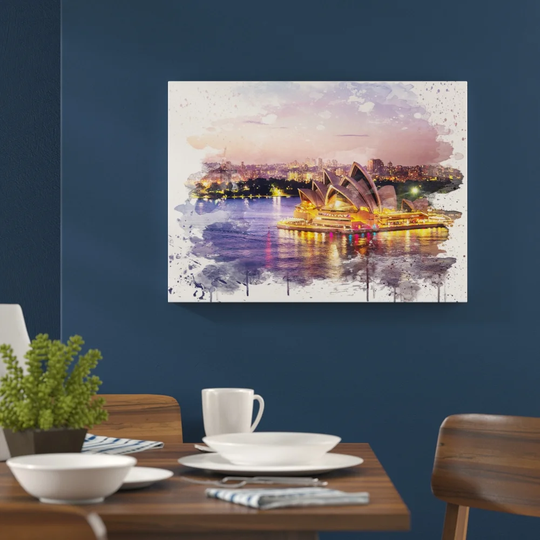 'Sydney Opera House Harbour Australia' Graphic Art Print Poster