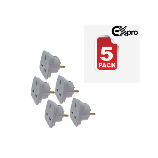 UK To EU Euro Europe European Travel Adaptor Plug 2 Pin Adapter CE Approved