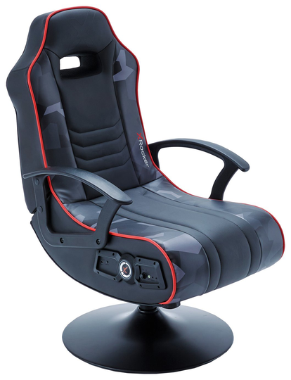 X Rocker Blackout 2.1 Audio Junior Gaming Chair - Black/Red