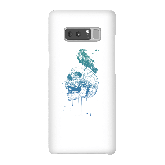 Balazs Solti Skull And Crow Phone Case for iPhone and Android - Samsung Note 8 - Snap Case - Gloss