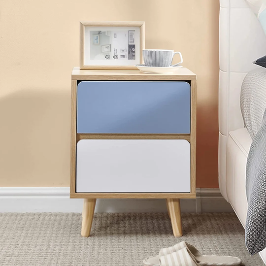 Kenwood 2 Drawer Bedside Table