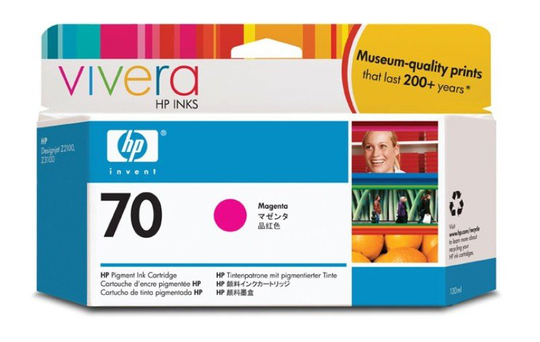 HP 70 Magenta Original Ink Cartridge - Standard Yield 130ml - C9453A