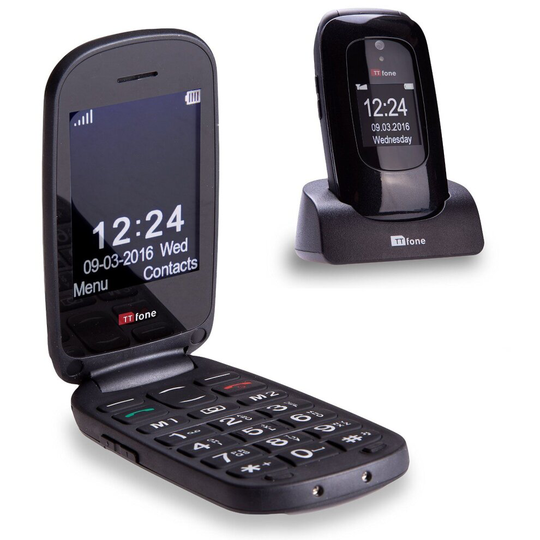 (Unlocked, Black) TTfone Lunar TT750 Single Sim