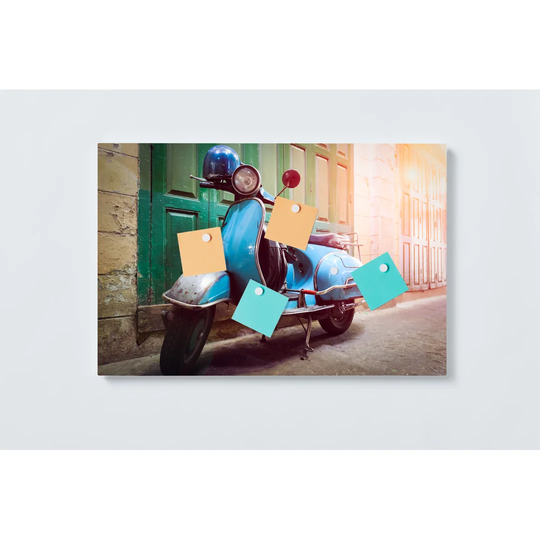 Vespa Scooter Magnetic Wall Mounted Cork Board